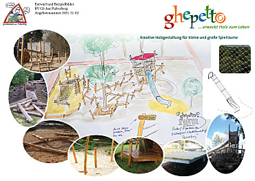 Bau einer Kletterlandschaft aus Naturmaterialien im Herbst/Winter 2021