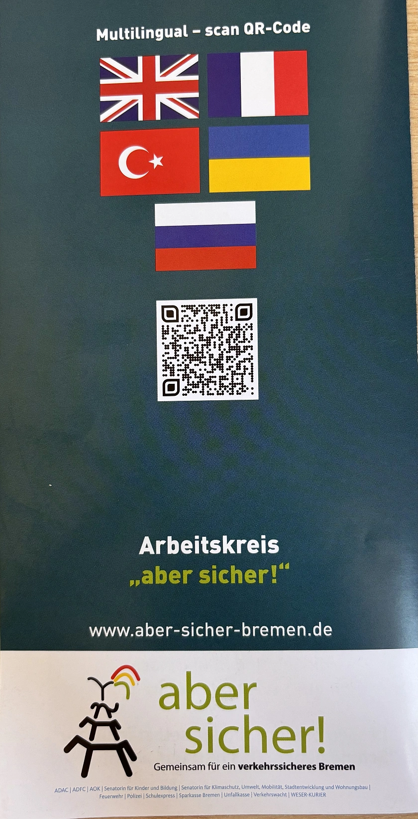 Foto eines Flyers f&uuml;r den Schulwegexpress